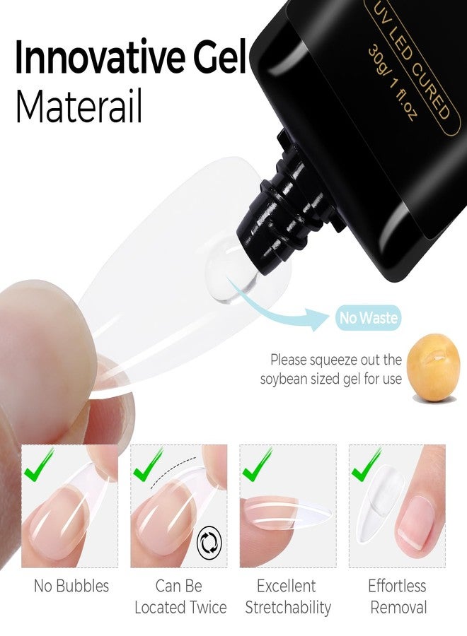 TOMICCA 4 in 1 Gel Nail Glue 30g UV Nail Glue for Press ons Semi Solid Nail Glue Strong Nail glu e on Nails Tips for Fake Acrylic Nails Extension - UV Light Required - Image 3